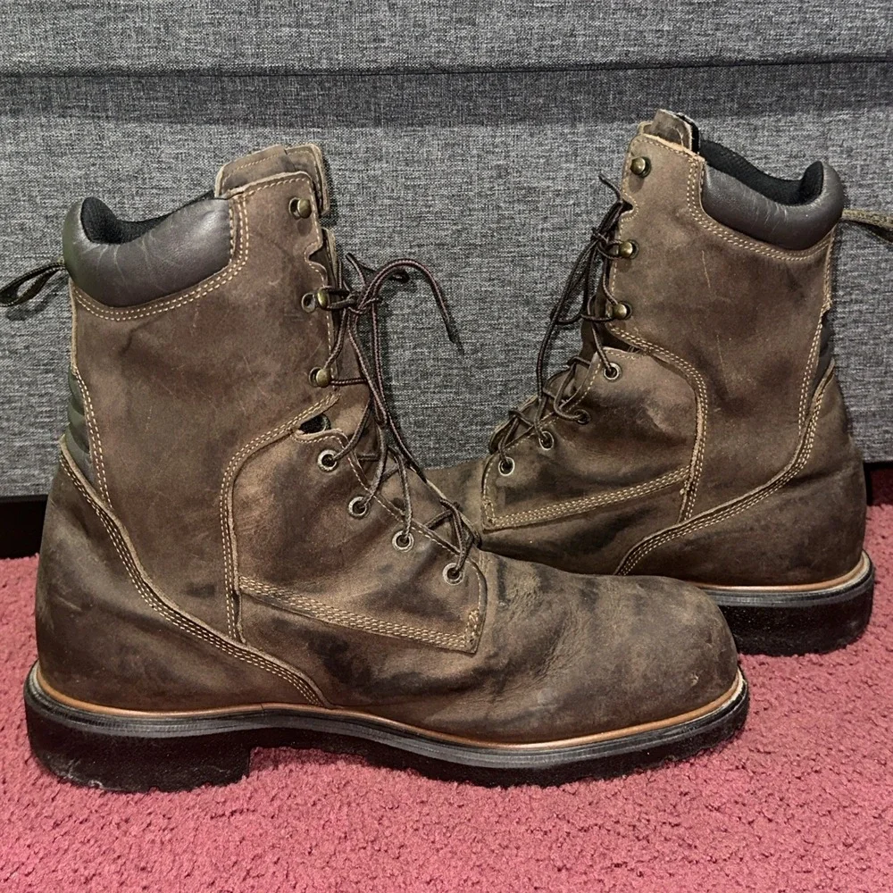 Red Wing Shoes Boots ASTM F2892-18 EH 1242 Size 14 D Leather Made In USA